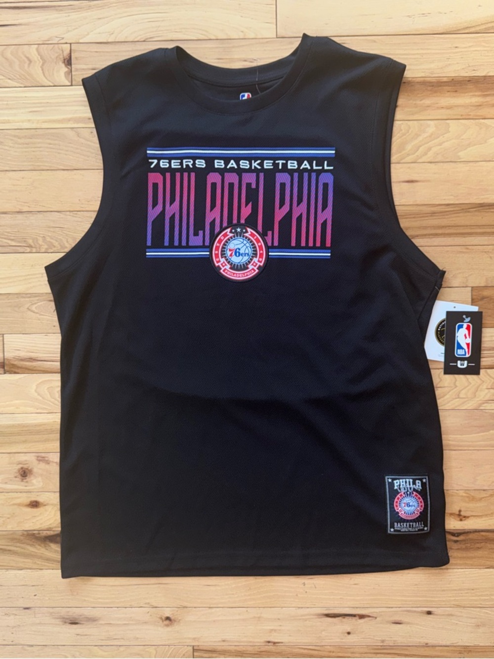 Tank top baseball Mitchell & Ness Black Philadelphia 76ers Basketball
